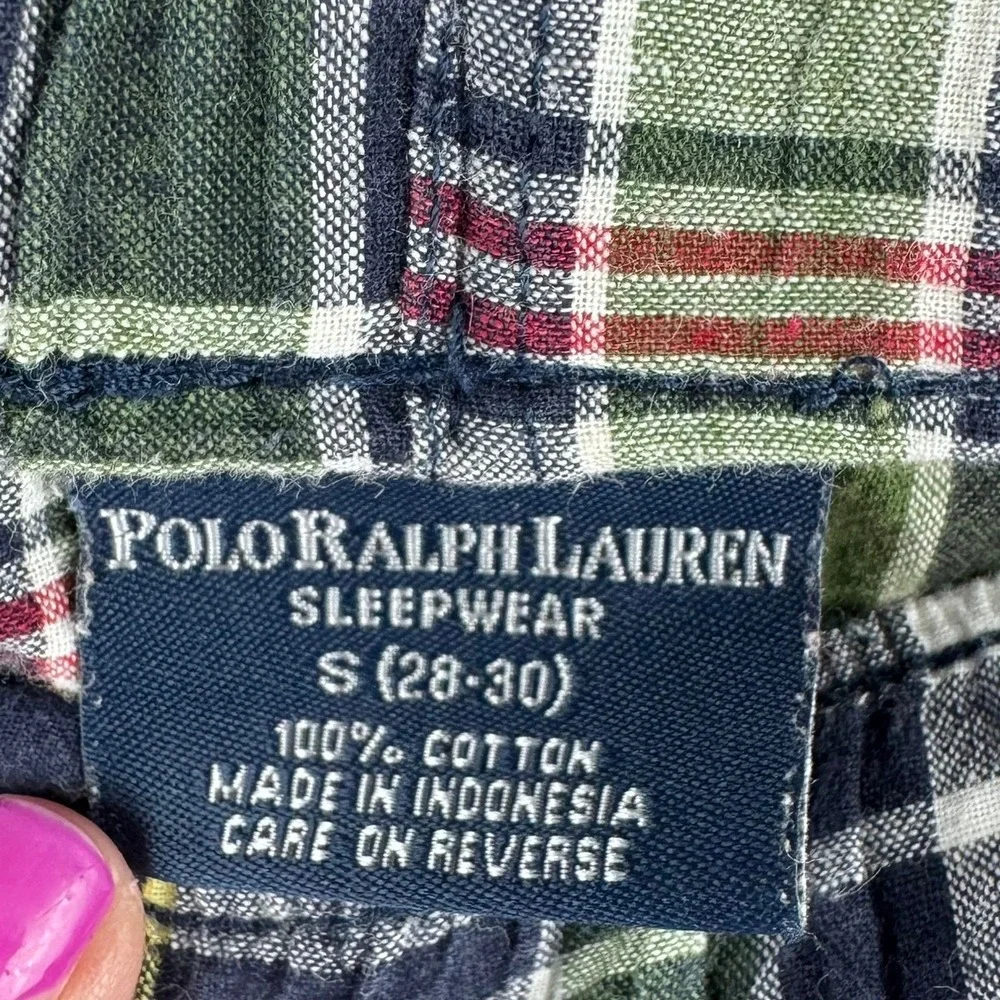 Polo‎ Ralph Lauren Men's Small Plaid Sleep Shorts Cotton Sleepwear